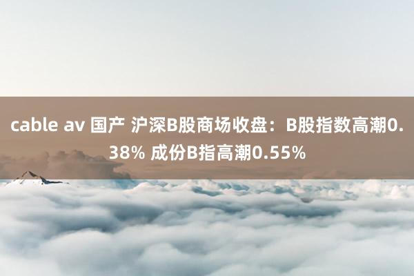 cable av 国产 沪深B股商场收盘：B股指数高潮0.38% 成份B指高潮0.55%