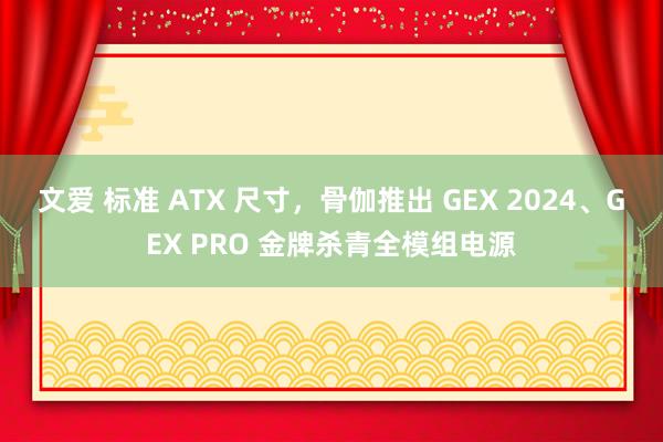 文爱 标准 ATX 尺寸，骨伽推出 GEX 2024、GEX PRO 金牌杀青全模组电源