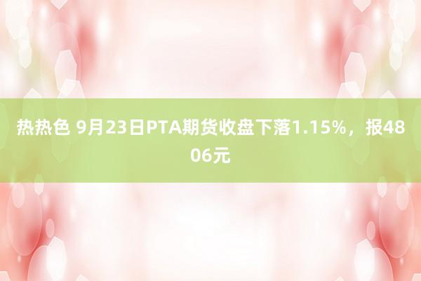 热热色 9月23日PTA期货收盘下落1.15%，报4806元