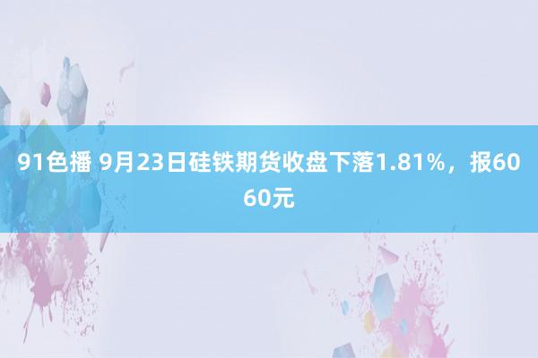 91色播 9月23日硅铁期货收盘下落1.81%，报6060元