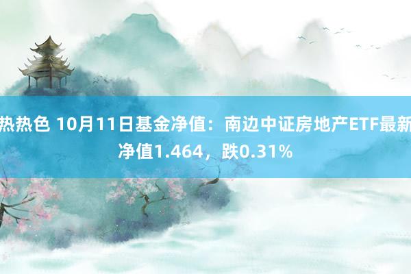 热热色 10月11日基金净值：南边中证房地产ETF最新净值1.464，跌0.31%