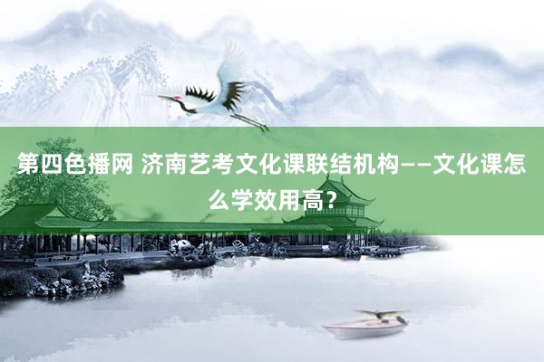 第四色播网 济南艺考文化课联结机构——文化课怎么学效用高？