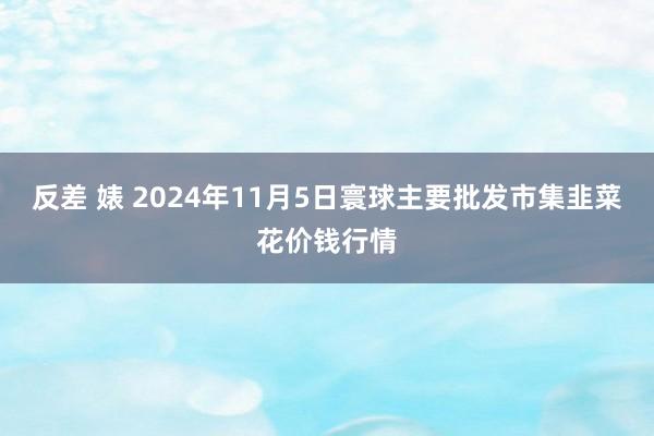 反差 婊 2024年11月5日寰球主要批发市集韭菜花价钱行情