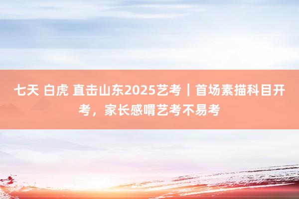 七天 白虎 直击山东2025艺考｜首场素描科目开考，家长感喟艺考不易考