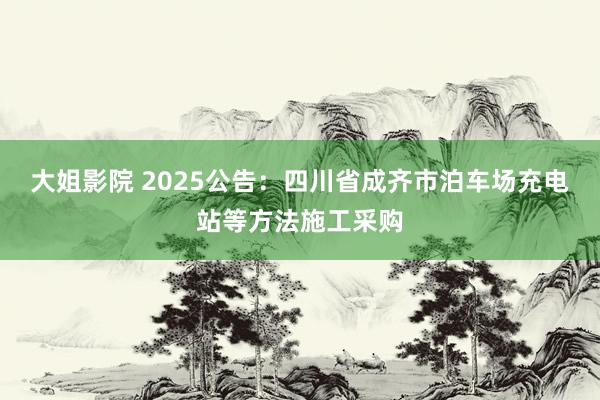 大姐影院 2025公告：四川省成齐市泊车场充电站等方法施工采购