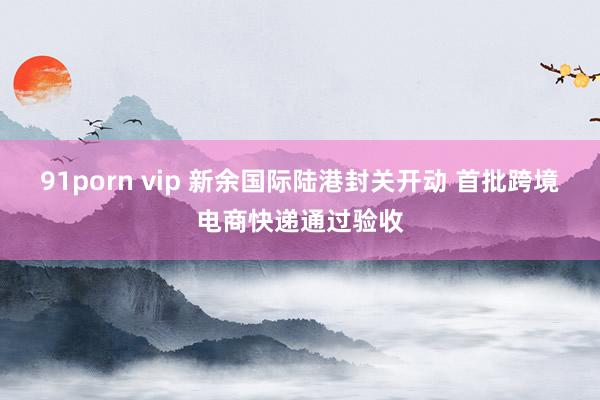 91porn vip 新余国际陆港封关开动 首批跨境电商快递通过验收